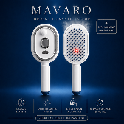 Brosse lissante vapeur - Mavaro®